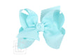 SCALLOPED EDGE BOW: Mineral Ice / 5.5" Extra Large - 2.25" Ribbon on Alligator Clip