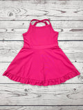 Hot Pink Girls Athletic Dress with Ruffle.