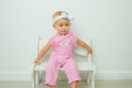 Girls Ruffle Longall- PINK GINGHAM