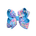 LILLY INSPIRED GROSGRAIN BOWS: Turquoise/ T53 / 5.5" Huge