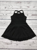 Black Girls Athletic Dress with Ruffle.