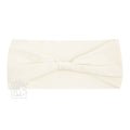 WIDE PANTYHOSE ADD-A-BOW HEADBAND: ANTIQUE WHITE / 3+ Months