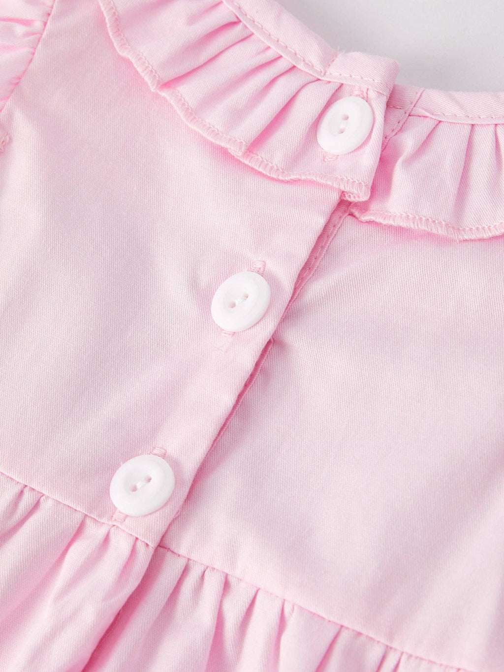 Pink Smocked Church Christ Bishop Christening Romper