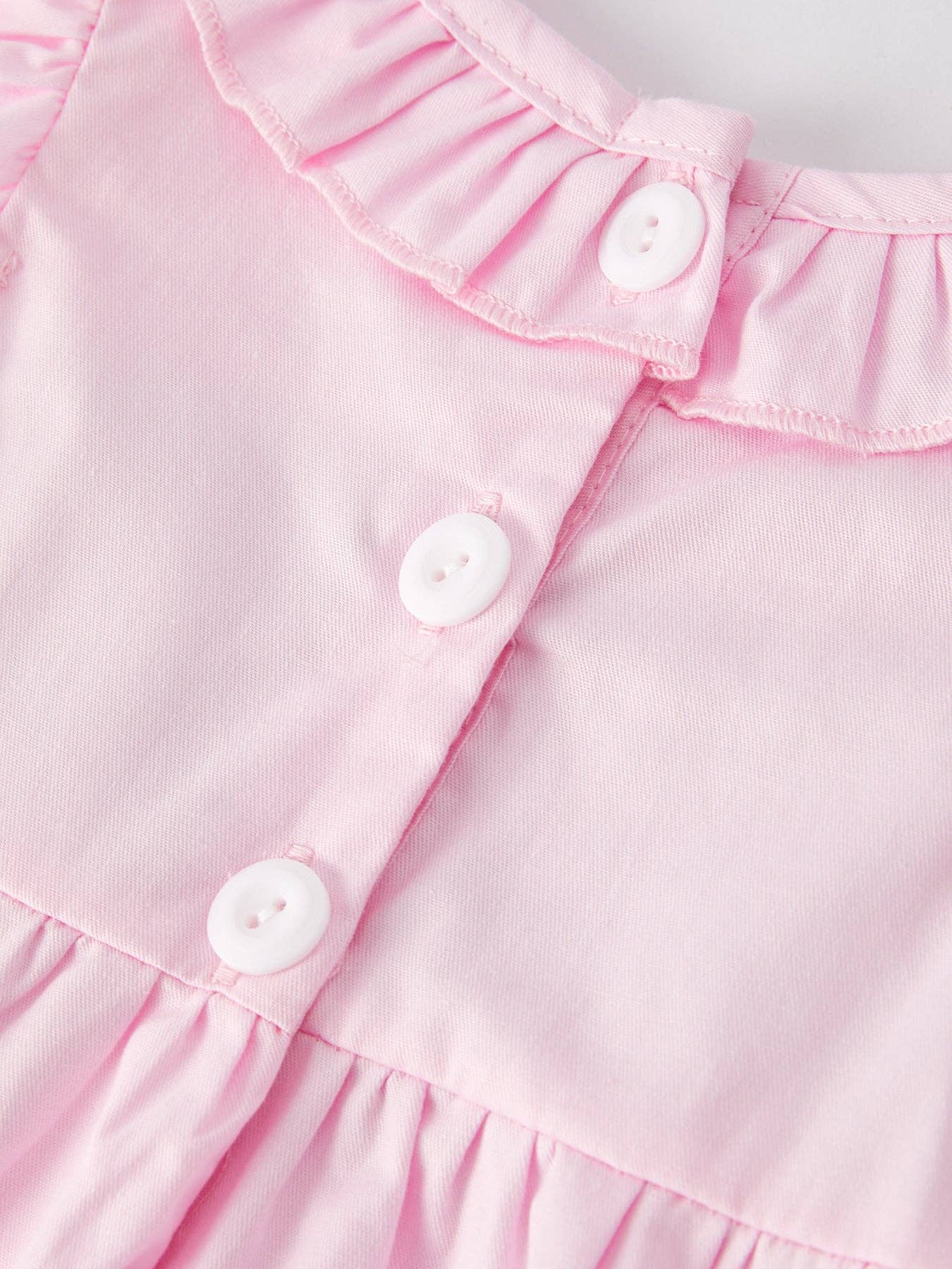 Pink Smocked Church Christ Bishop Christening Romper